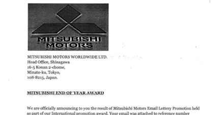 Estafadores usan el nombre de Mitsubishi